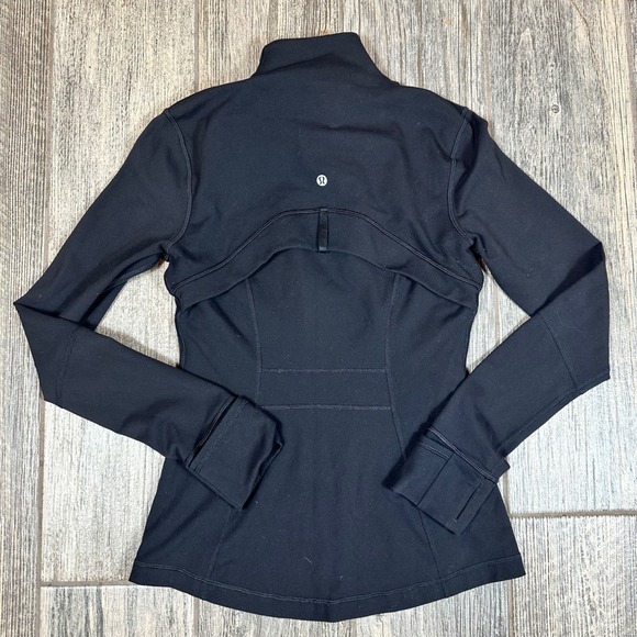 Lululemon Black Define‎ Jacket Thumbholes Full Zip Athletic Fitted Size 6 - Picture 8 of 9
